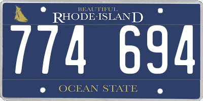 RI license plate 774694