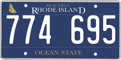 RI license plate 774695