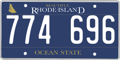 RI license plate 774696
