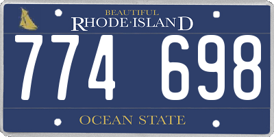 RI license plate 774698