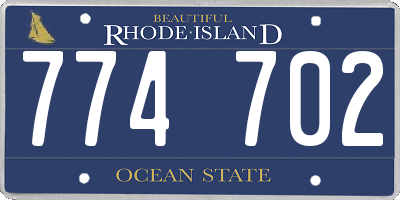 RI license plate 774702