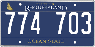 RI license plate 774703