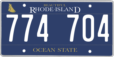 RI license plate 774704