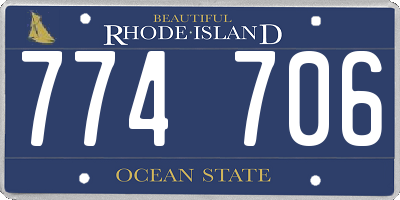 RI license plate 774706