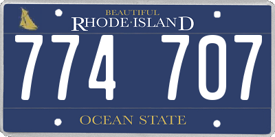 RI license plate 774707