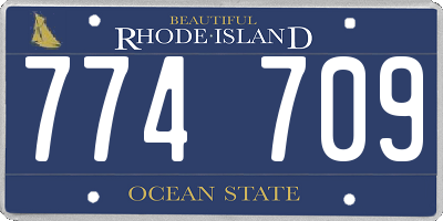 RI license plate 774709