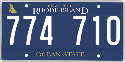 RI license plate 774710