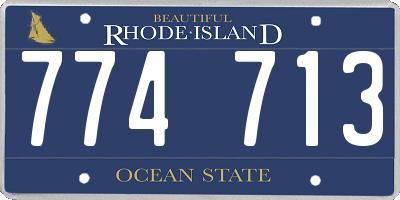 RI license plate 774713