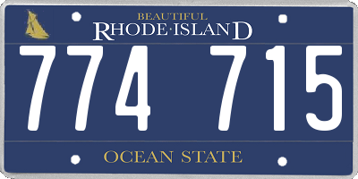 RI license plate 774715