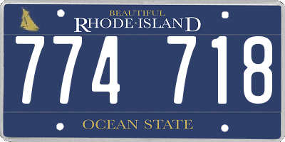 RI license plate 774718