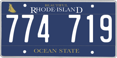RI license plate 774719