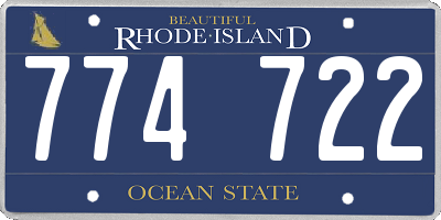 RI license plate 774722