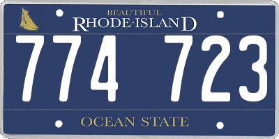 RI license plate 774723