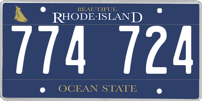 RI license plate 774724
