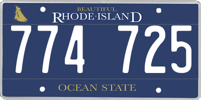 RI license plate 774725