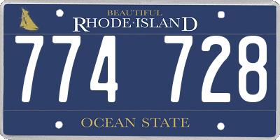 RI license plate 774728
