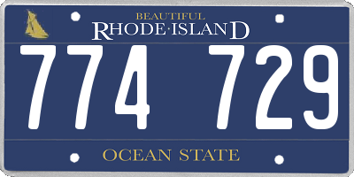 RI license plate 774729