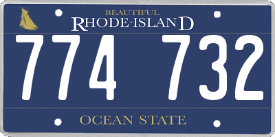 RI license plate 774732