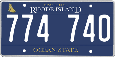 RI license plate 774740