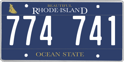 RI license plate 774741