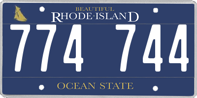 RI license plate 774744
