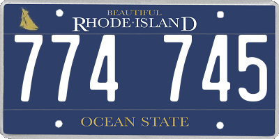 RI license plate 774745