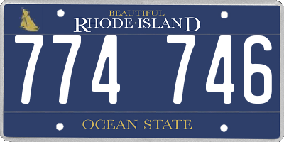 RI license plate 774746