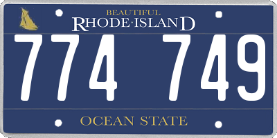 RI license plate 774749