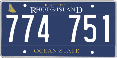 RI license plate 774751