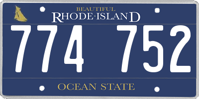 RI license plate 774752