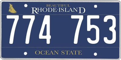 RI license plate 774753