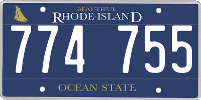RI license plate 774755