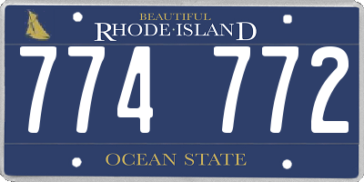 RI license plate 774772