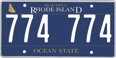 RI license plate 774774