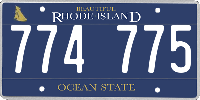 RI license plate 774775