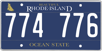 RI license plate 774776