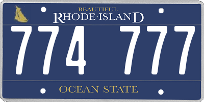 RI license plate 774777
