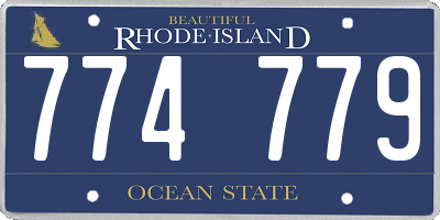 RI license plate 774779