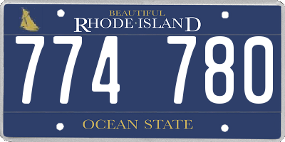 RI license plate 774780