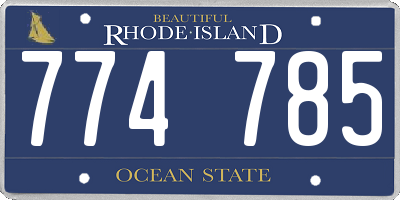 RI license plate 774785