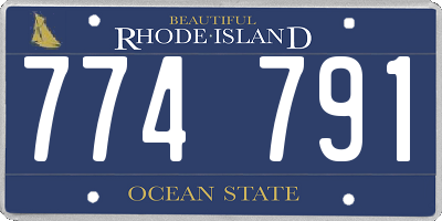 RI license plate 774791