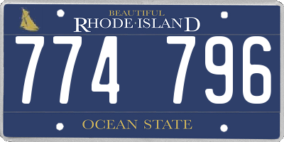 RI license plate 774796