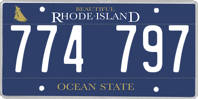 RI license plate 774797