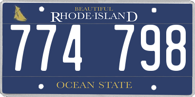RI license plate 774798