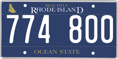 RI license plate 774800