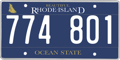 RI license plate 774801