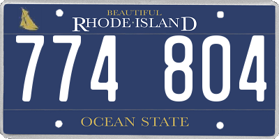 RI license plate 774804