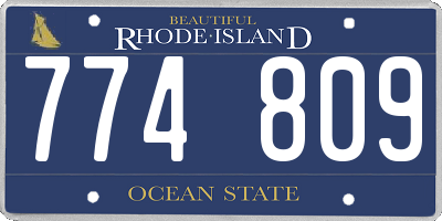 RI license plate 774809