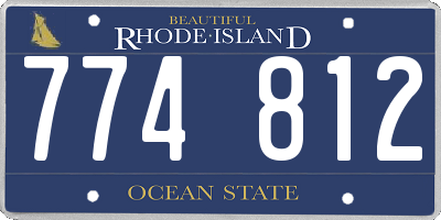 RI license plate 774812