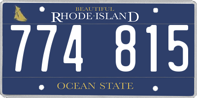 RI license plate 774815
